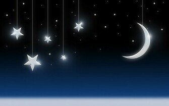 Sky With Moon And Stars X Close