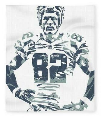Jason Witten Dallas Cowboys Pixel Art Fleece Blanket By