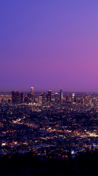 Wallpaper Night City Lights Los