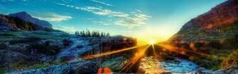 Dual Screen Sunsets Wallpaper Car Pictures