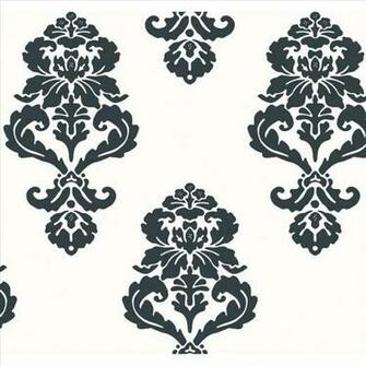 Bl0396 Graphic Damask Black And White Medallion Wallpaper