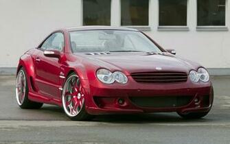 Red Mercedes Benz Sl500 Parked Wallpaper Car