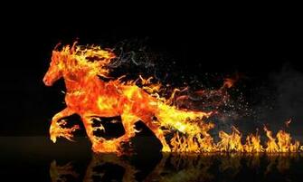 Galloping Fire Horse HD Wallpaper