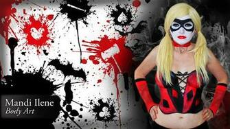 Harley Quinn Wallpaper Background Body Paint By Mandi Ilene
