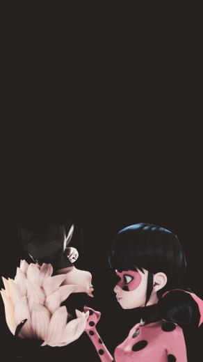 Miraculous Ladybug Ladynoir Phone Wallpaper iPhone