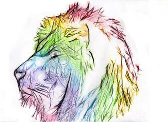 Lion Rainbow By Eraliz