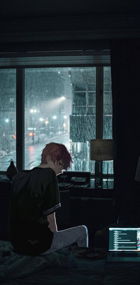 Anime Boy Sad Aesthetic Wallpaper