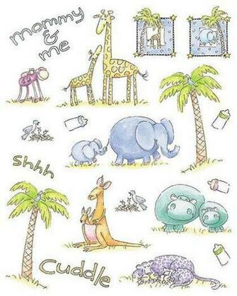 Baby Safari Wallpaper Cutouts Border