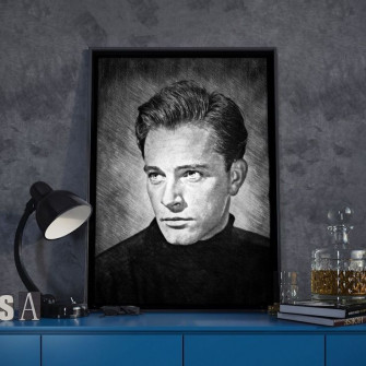 Richard Burton Sketch Art Portrait Print A3 Poster Rare Collectable Wallpaper