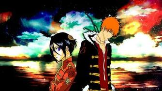 Wallpaper Bleach Ichigo Rukia Soul Reaper Colors
