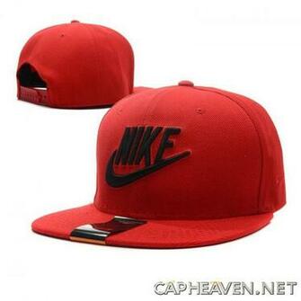 Nike Logo Red And Black Snapback