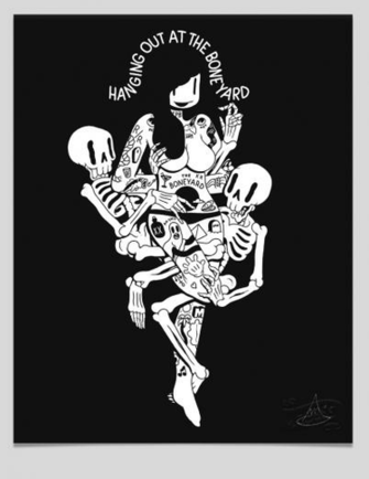 Boneyard A3 Illustrations Screen Printing Cartoon Coloring