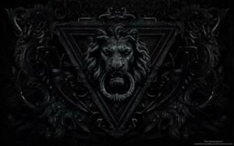 Black Lion Dook Knocker Wallpaper Frame Ornament Lions