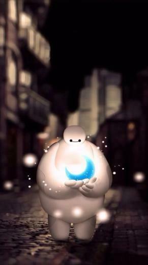 Baymax Mit Blauem Mond Wallpaper And Quotes In