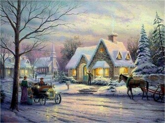 Christmas Village Wallpaper