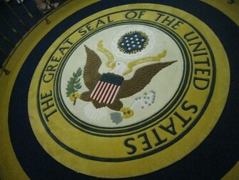 Presidential Seal From The Hall Of Presi Wallpaper