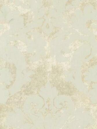 Grey Metallic Damask Wallpaper Traditional