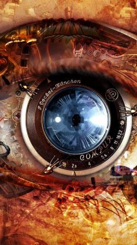 Gold Eye Mechanical Wallpaper Steampunk Eyes