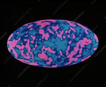 Cobe Dmr Image Of Background Microwave Variation Stock