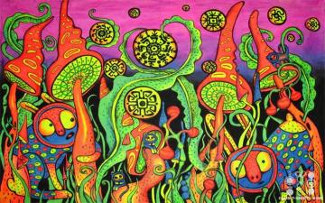 Trippy Px Mushrooms Wallpaper Teahub Io