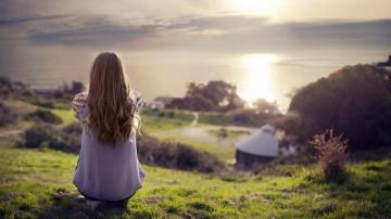 Girls Sitting Watching Nature Wallpaper Life Inspirational