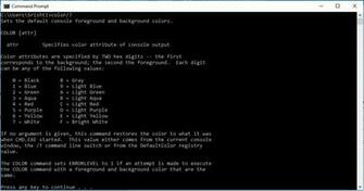Change Command Prompt Color In Windows