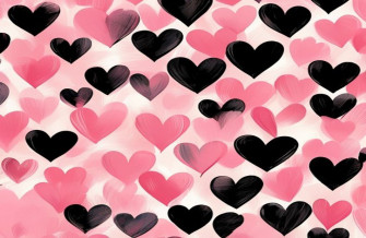 Pink And Black Heart Wallpaper