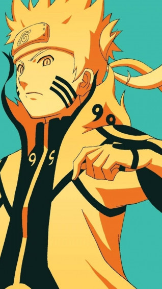 Yellow Naruto Sage Mode iPhone Wallpaper