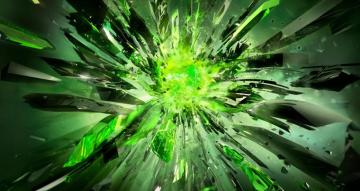 Digital Art Green Shapes Artwork Wallpaper Cool