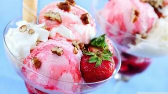 Strawberry Ice Cream Wallpaper