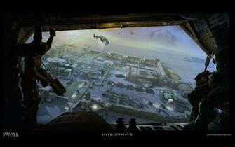Official Halo Wars Wallpaper Unsc Basecamp Xbox