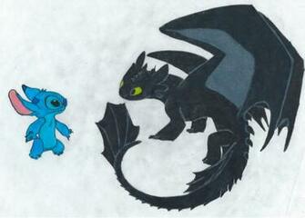Stitch And Toothless By Shadowwolf1456