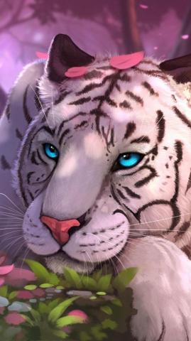 Fantasy White Tiger Wallpaper Peepsburgh