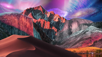 The Macbook Air With Scenic 4k Landscape And Space