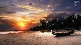 Sunrise Torpical Beach Wallpaper004