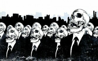 Skeletons In Suit Wallpaper