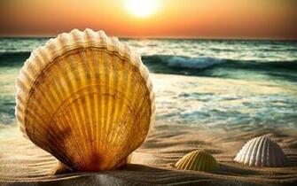 And Sand Beach Sea Water Wave Horizon Sun Sunset Sky Bokeh Wallpaper