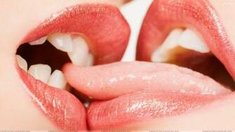 Lips Red Glossy Kissing Wallpaper Hot Kiss Image
