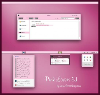 Pink Lovevs Theme Windows By Cu88