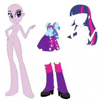 Equestria Girls Twilight Sparkle Base By Selenaede