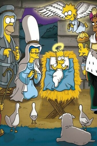 Simpsons Christmas Desktop Wallpaper iPhone And Background