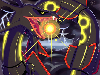 Pokemon Wallpaper Shiny Rayquaza By Little Tyke