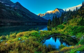 Lake Mountain Scenery Wallpaper HD