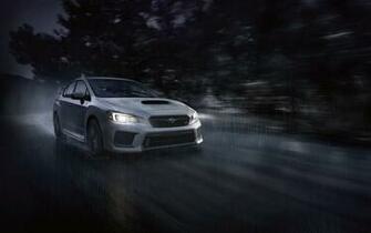 Subaru Wrx Sti In Night Rain Water On Road 4k HD