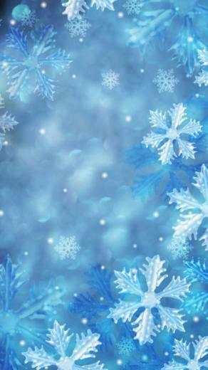 Blue Snowflakes Wallpaper iPhone