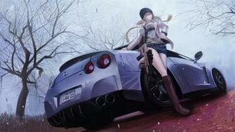 Wallpaper Girls Nissan Terabyte Rook777 Gt R Cars Fanart