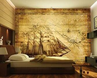 Decor Wallpaper Wall Art Ship Map Sailors And Maps