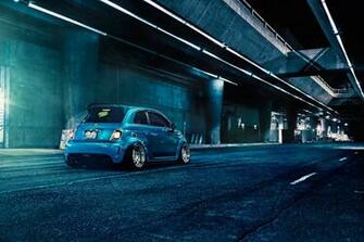 Fiat Abarth Blue Rear Stock Photos Image HD