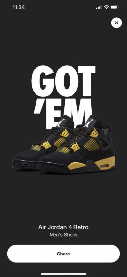 Air Jordan Thunder Size