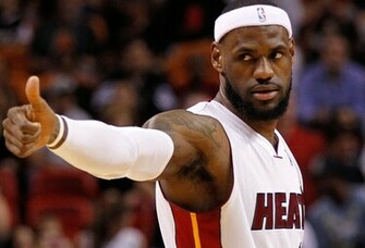 Lebron James Miami Heat Thumbs Up Id
